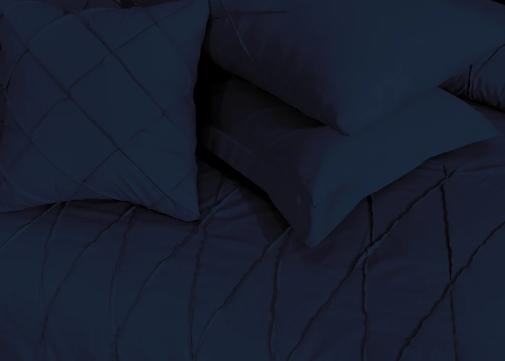 Sammy Cross Pleated Duvet Set - Navy Blue (269)