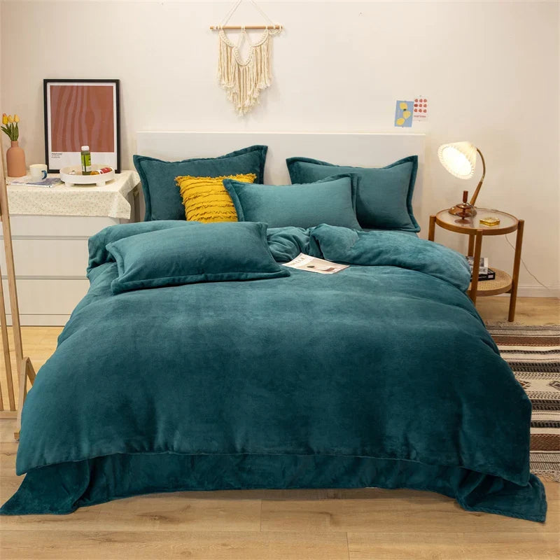 Reversible Duvet Set Velvet - Teal (285)