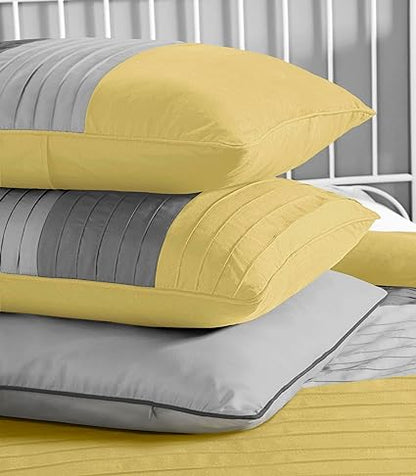 EMBELLISH HORIZONTAL PLEATS DUVET SET (071)