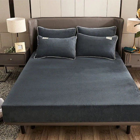 Velvet Fitted Sheet - Grey