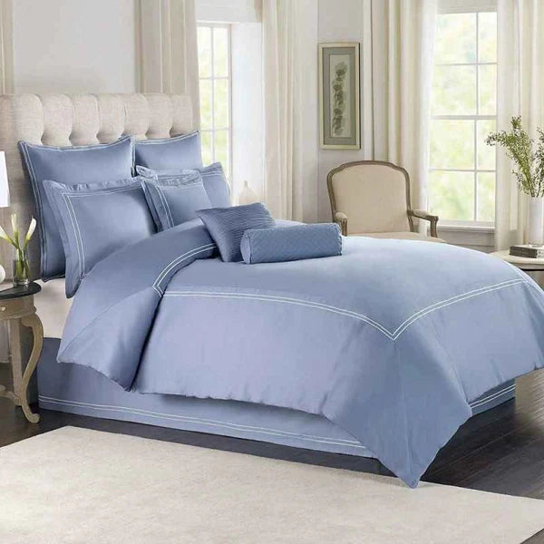 Baratta Stitch Duvet Set - Sky Blue & white (116)