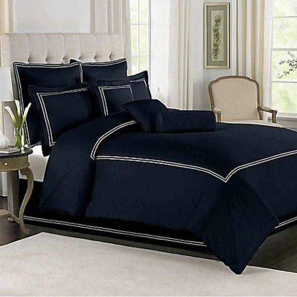 Baratta Stitch Duvet Set - Navy Blue & White (115)