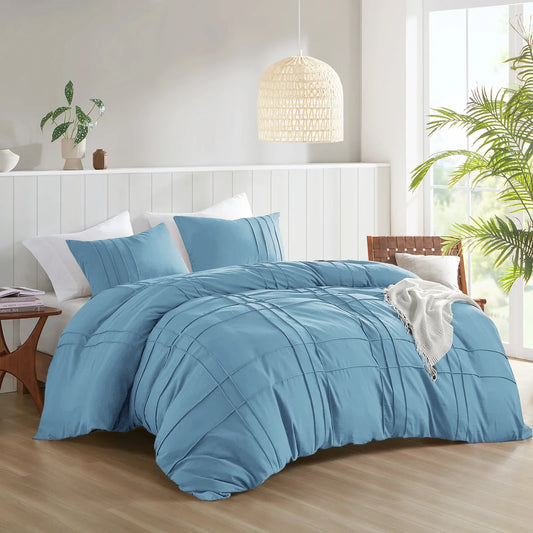 Luxury Double Pleat Duvet Cover Set 6 Pcs  (079)