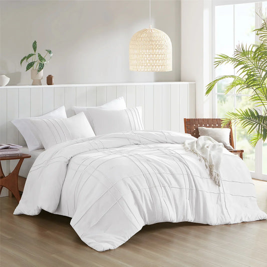 Luxury Double Pleat Duvet Cover Set 6 Pcs  (077)
