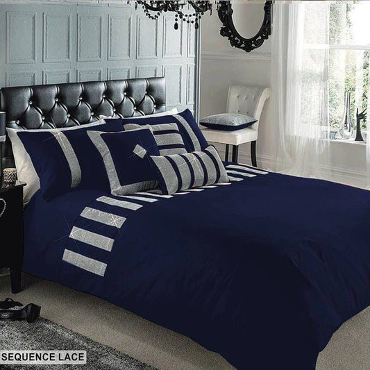 Sequence lace duvet set - Navy Blue (244)