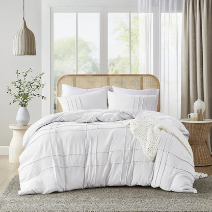 Luxury Double Pleat Duvet Cover Set 6 Pcs  (077)