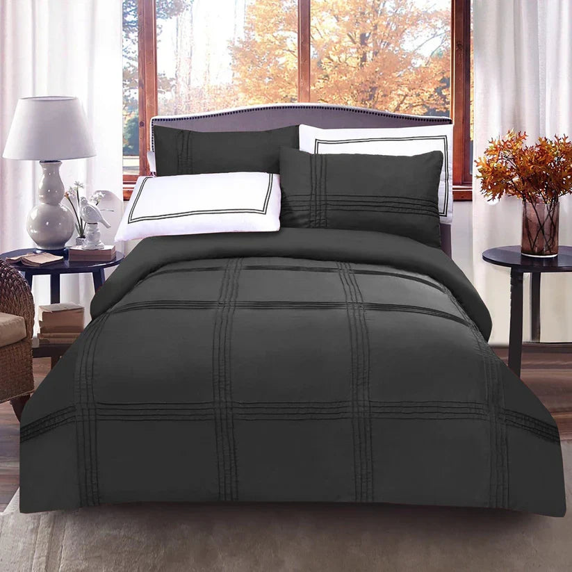6 Pcs Baratta Pleated Duvet Set - Grey (126)