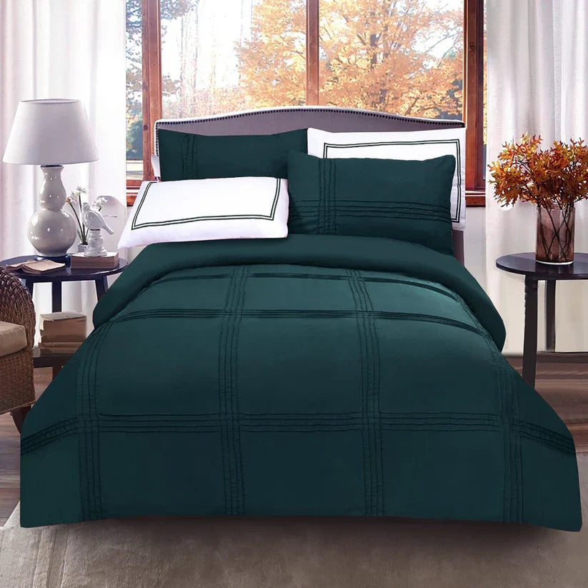 6 Pcs Baratta Pleated Duvet Set - Zink (132)