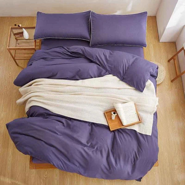 Plain Dyed Duvet Set - Plum