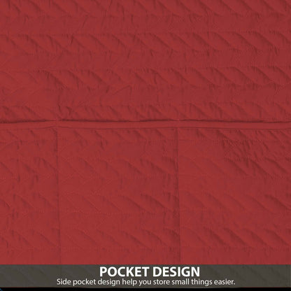 Quilted Punching Fridge Cover-Maroon