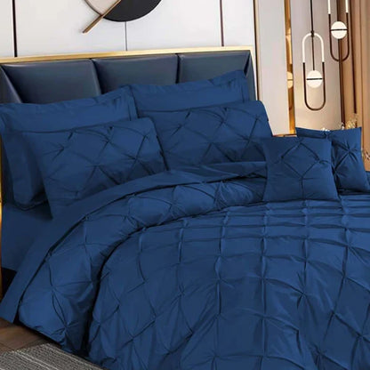 Pintuck Duvet Set - Blue (041)