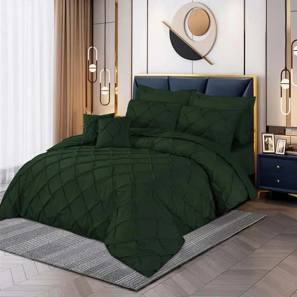 Pintuck Duvet Set - Green (044)