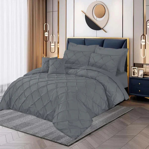 Pintuck Duvet Set - Grey (045)