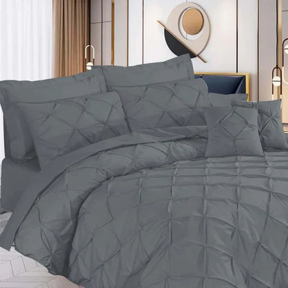 Pintuck Duvet Set - Grey (045)