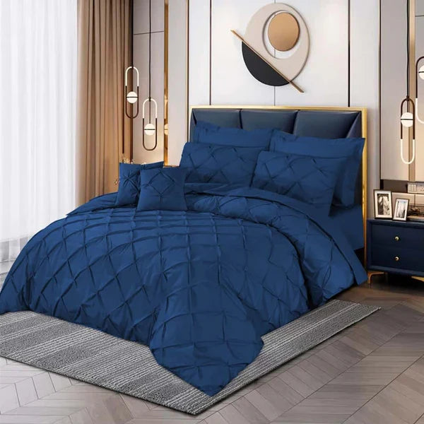 Pintuck Duvet Set - Blue (041)