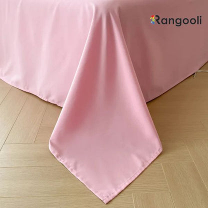 Reversible Duvet Cover Set King Size -  Baby Pink & Light Pink (166)