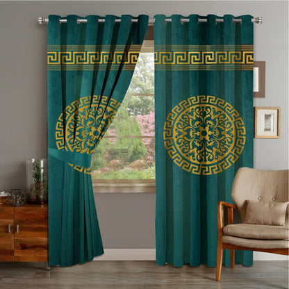 Rangooli Luxury Design Velvet Curtains