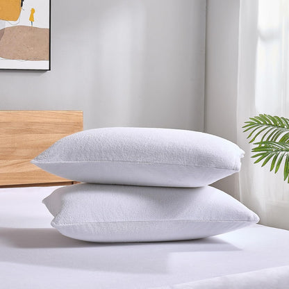 Pack of 2 Cotton Terry Waterproof Pillow