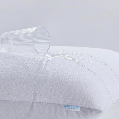 Pack of 2 Cotton Terry Waterproof Pillow