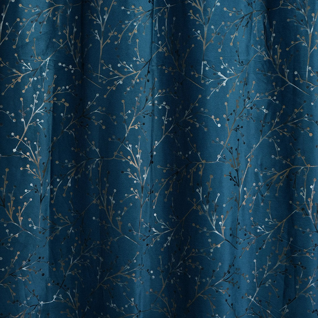 2 PCS PREMIUM QUALITY TEXTURE VELVET CURTAINS - Zink