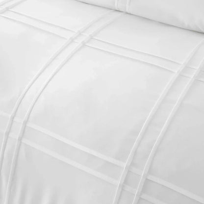 New Luxury Box Pleated Duvet Set- White (152)
