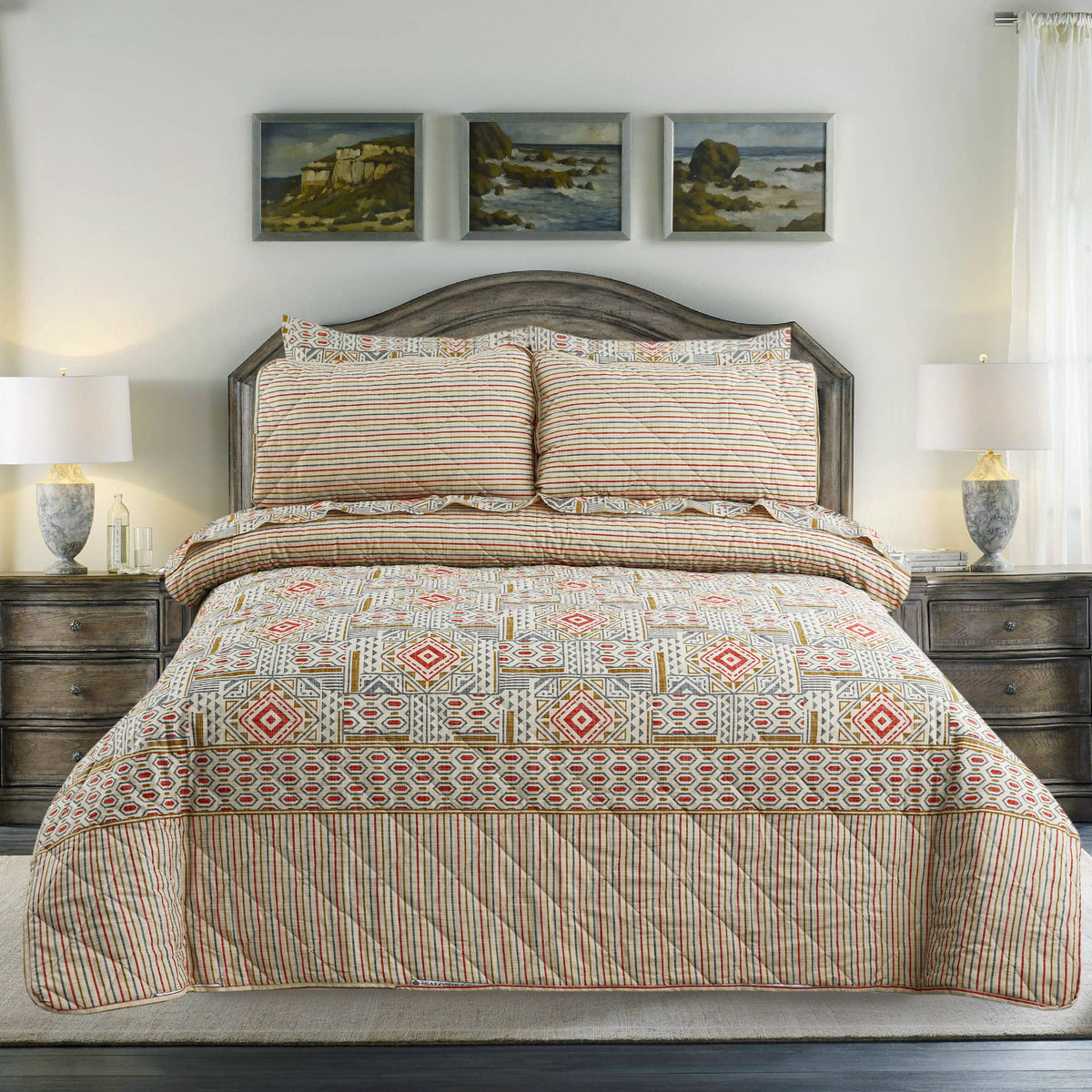 6 Pcs Quilted Comforter Set Design RG-C-53