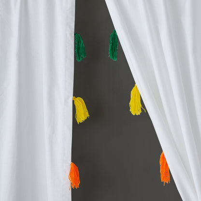 2 Pieces Plain Dyed Eyelet Curtains with linning