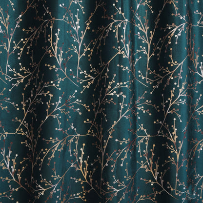 2 PCS PREMIUM QUALITY TEXTURE VELVET CURTAINS - Zink